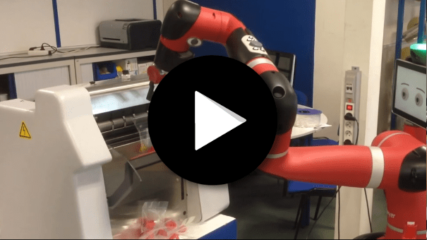 Cobot Sawyer - Mise en sachet et travail avec une ensacheuse